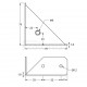 CORNER LEG BRACKET FOR BED FRAME / M8 LEG CONNECTORS